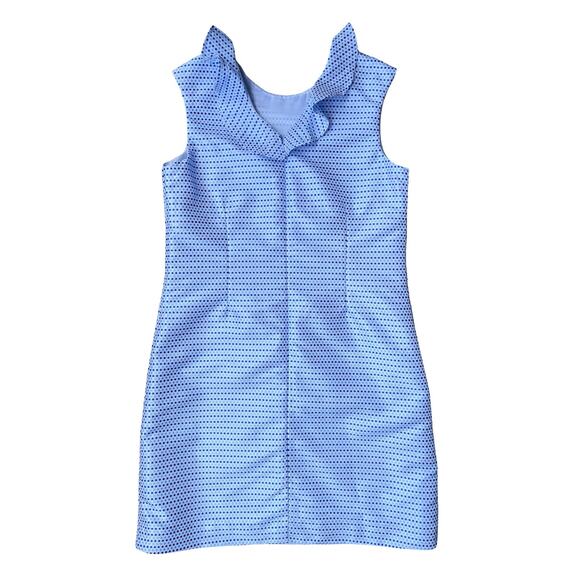 Maggie Breen Too Blue Polka Dot Sleeveless Shift Dress - Girls Size 12 - Picture 3 of 10